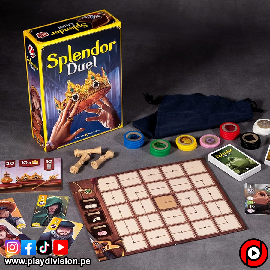 Gioco Da Tavolo Splendor Duel – Versione Spagnola, PEGI 10, Gioco Di Strategia E Gemme, 2 Giocatori