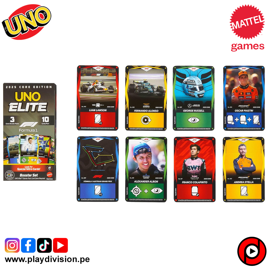 UNO - Elite Formula 1 2025 Core Edition - Set Refuerzo (Expansión) - Imagen 2
